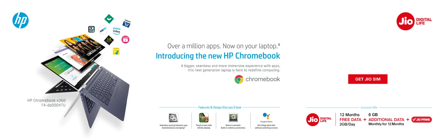 Jio HP Chromebook JioFi Offer