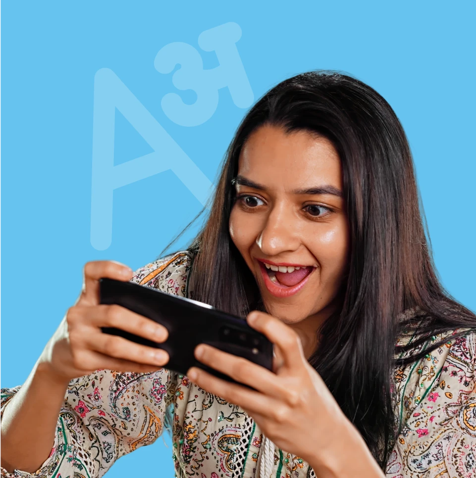 girl playing game