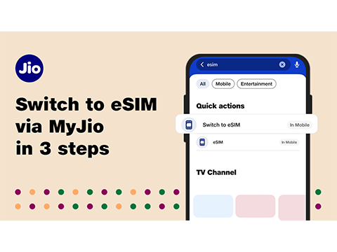 Switch to eSIM via MyJio app in 3 steps