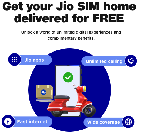 Jio Prepaid Mobile SIM Card
